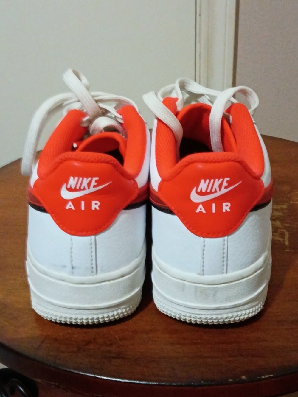 Nike Air Force 1 Low Youth Sneakers Shoes 5.5Y White Red Leather CW1574-101 - Picture 10 of 13